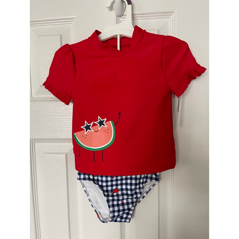 Carter’s 2T two-piece Red, White & Blue bathing suit